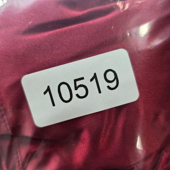 Womens Lonxu Satin Pajama Shirt & Pants Set Button-Up Red White Piping Size 4XL - Picture 15 of 15